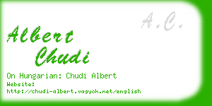 albert chudi business card